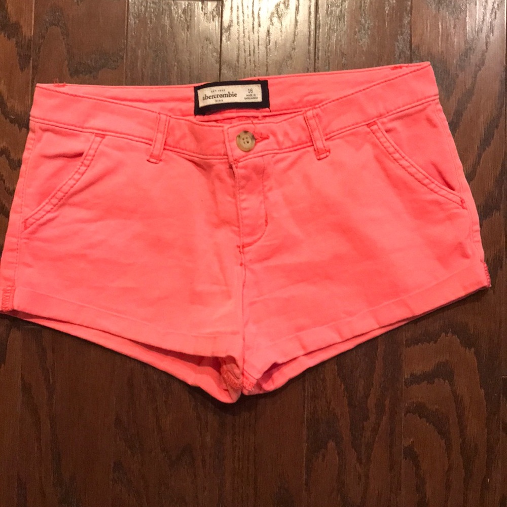 Abercrombie Kids salmon pink shorts, size 16
